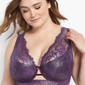 Cacique purple, lace  bra